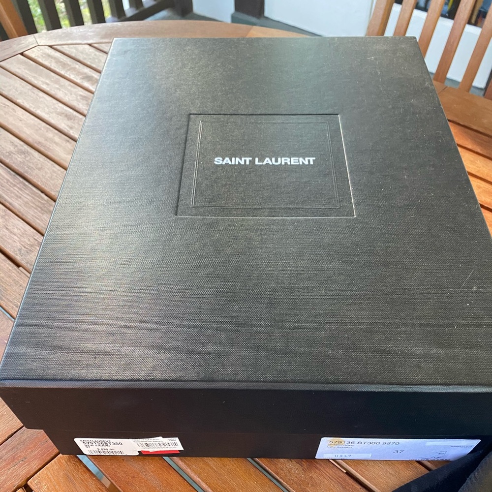 Saint Laurent Taupe Suede Ankle Boots with Buckle - Picture 10 of 11